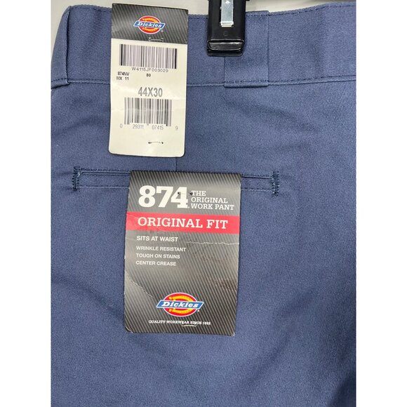 Dickies 874 Original Fit Work Pants Navy Wrinkle Resistant Durable Fabric 44x30 - Picture 7 of 16